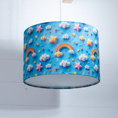 Drum Lamp Shades F140 ~ Happy Clouds Fabric
