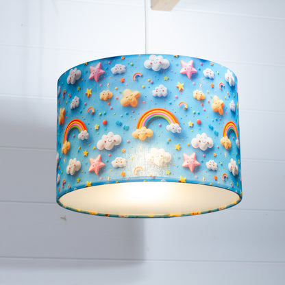 Drum Lamp Shades F140 ~ Happy Clouds Fabric