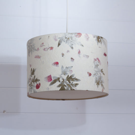 Drum Lamp Shade - B142 ~ Leaves and Flowers, 30cm(d) x 20cm(h)