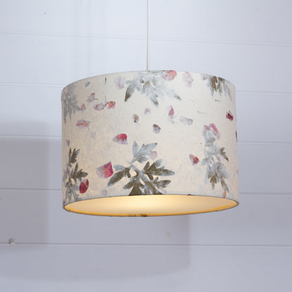 Drum Lamp Shade - B142 ~ Leaves and Flowers, 30cm(d) x 20cm(h)
