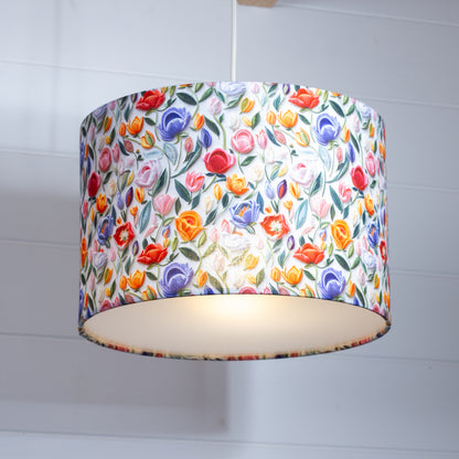 Drum Lamp Shade - F150 ~ Tulip Stems, 30cm(d) x 20cm(h)