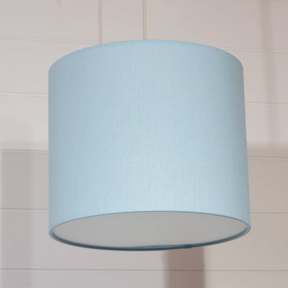 Drum Lamp Shade - F190 ~ Baby Blue Linen Fabric, 30cm(d) x 25cm(h)