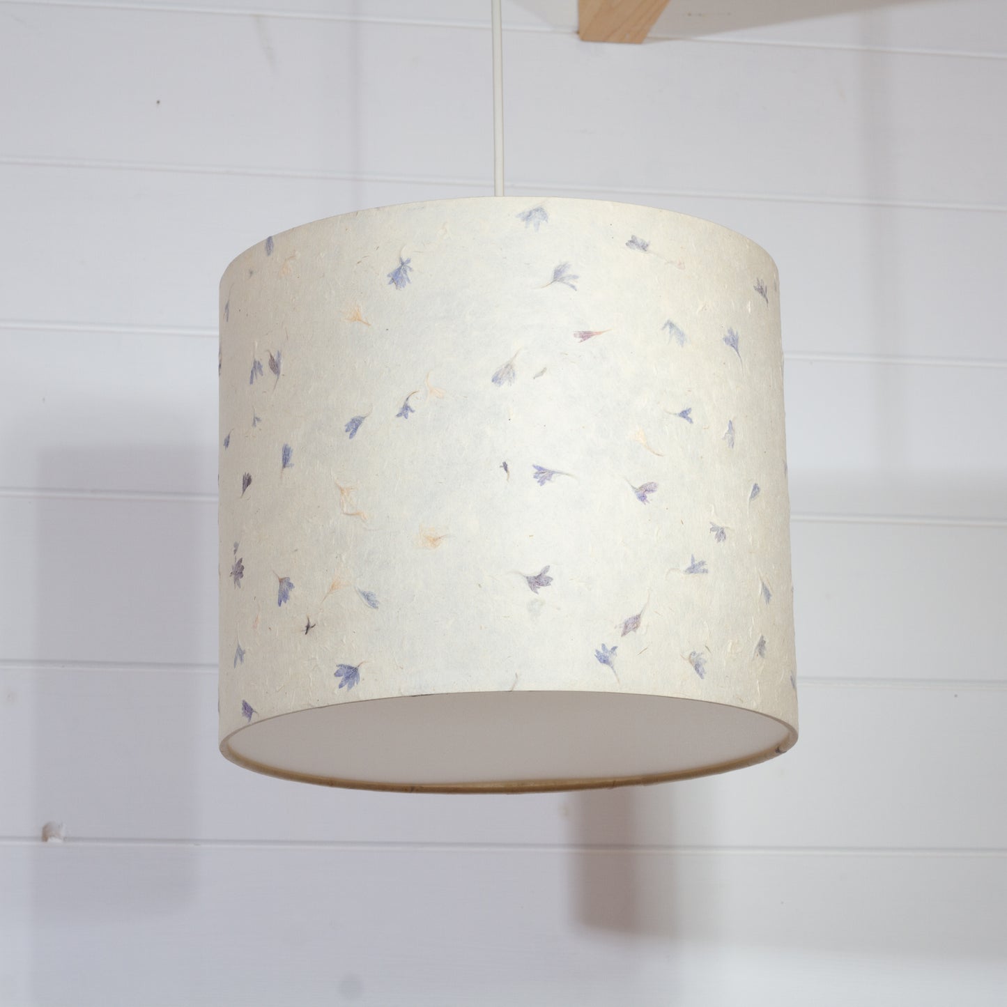 Drum Lamp Shade - P34 - Cornflower Petals, 30cm(d) x 25cm(h)