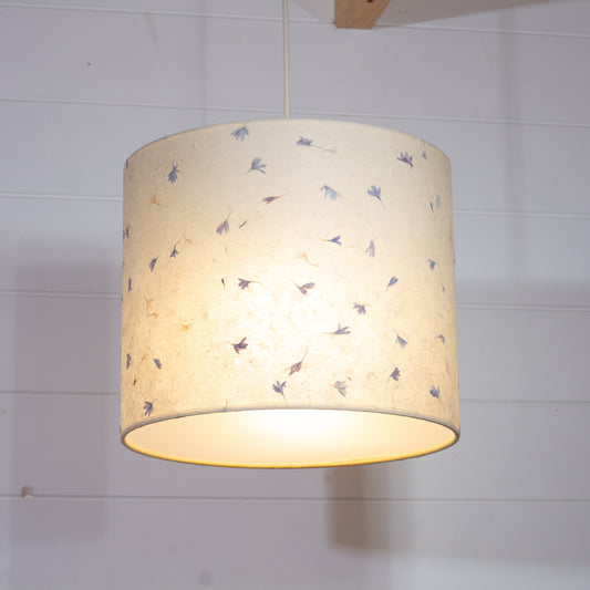 Drum Lamp Shade - P34 - Cornflower Petals, 30cm(d) x 25cm(h)