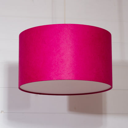 Drum Lamp Shade - P57 - Hot Pink Lokta, 35cm(d) x 20cm(h)