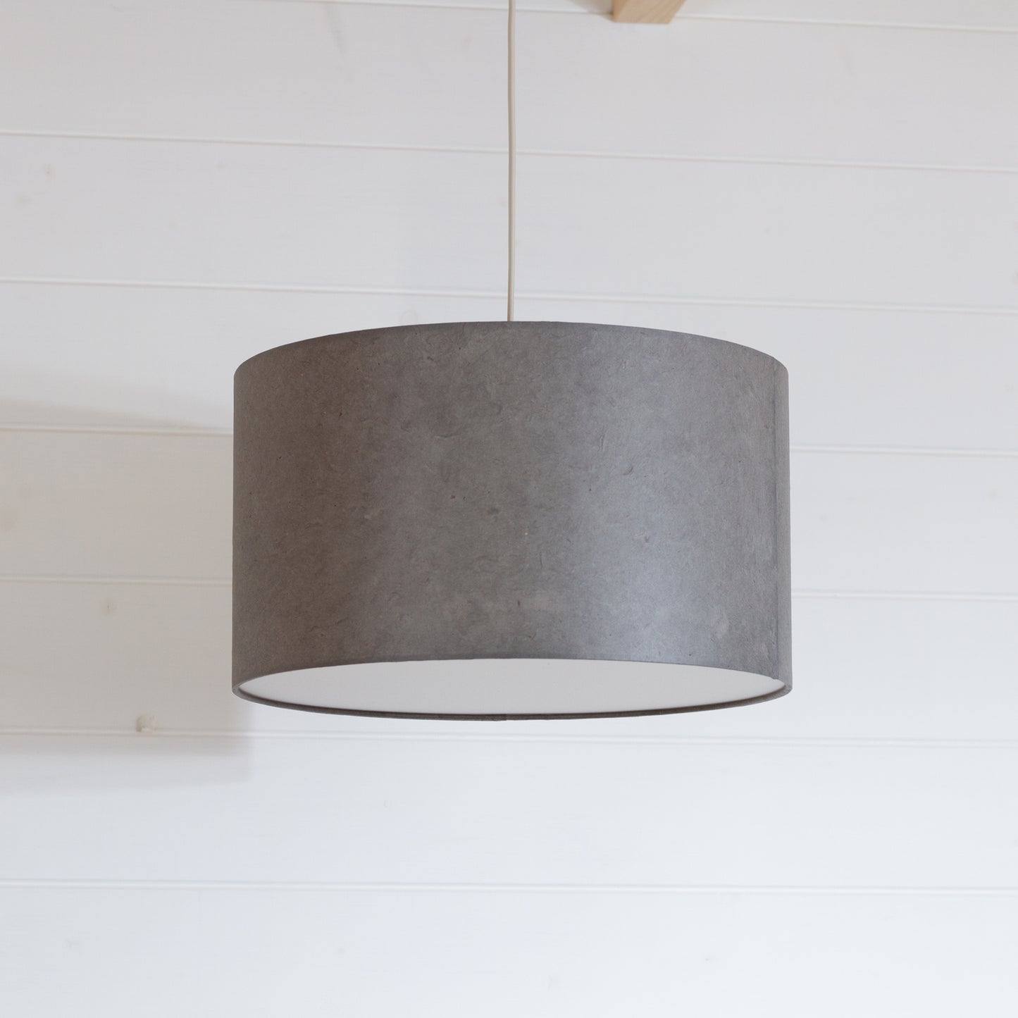 Drum Lamp Shade - P53 - Pewter Grey, 35cm(d) x 20cm(h)