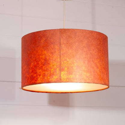 Drum Lamp Shade - P63 - Terracotta Lokta, 35cm(d) x 20cm(h)