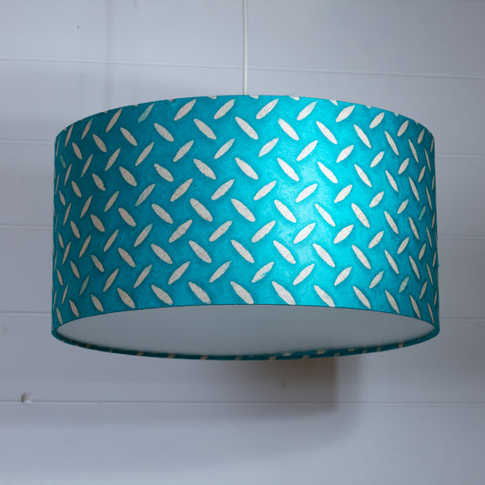 Drum Lamp Shade - P15 - Batik Tread Plate Mint Green, 40cm(d) x 20cm(h)