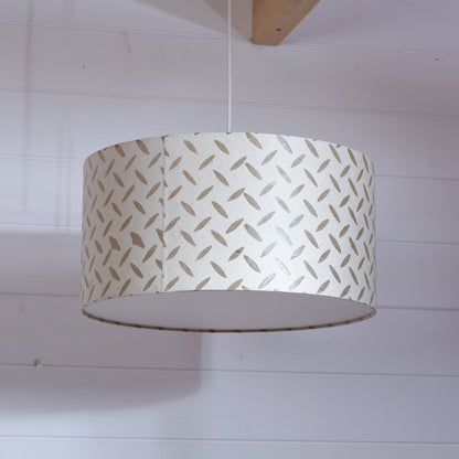 Drum Lamp Shade - P10 - Batik Tread Plate Natural, 40cm(d) x 20cm(h)