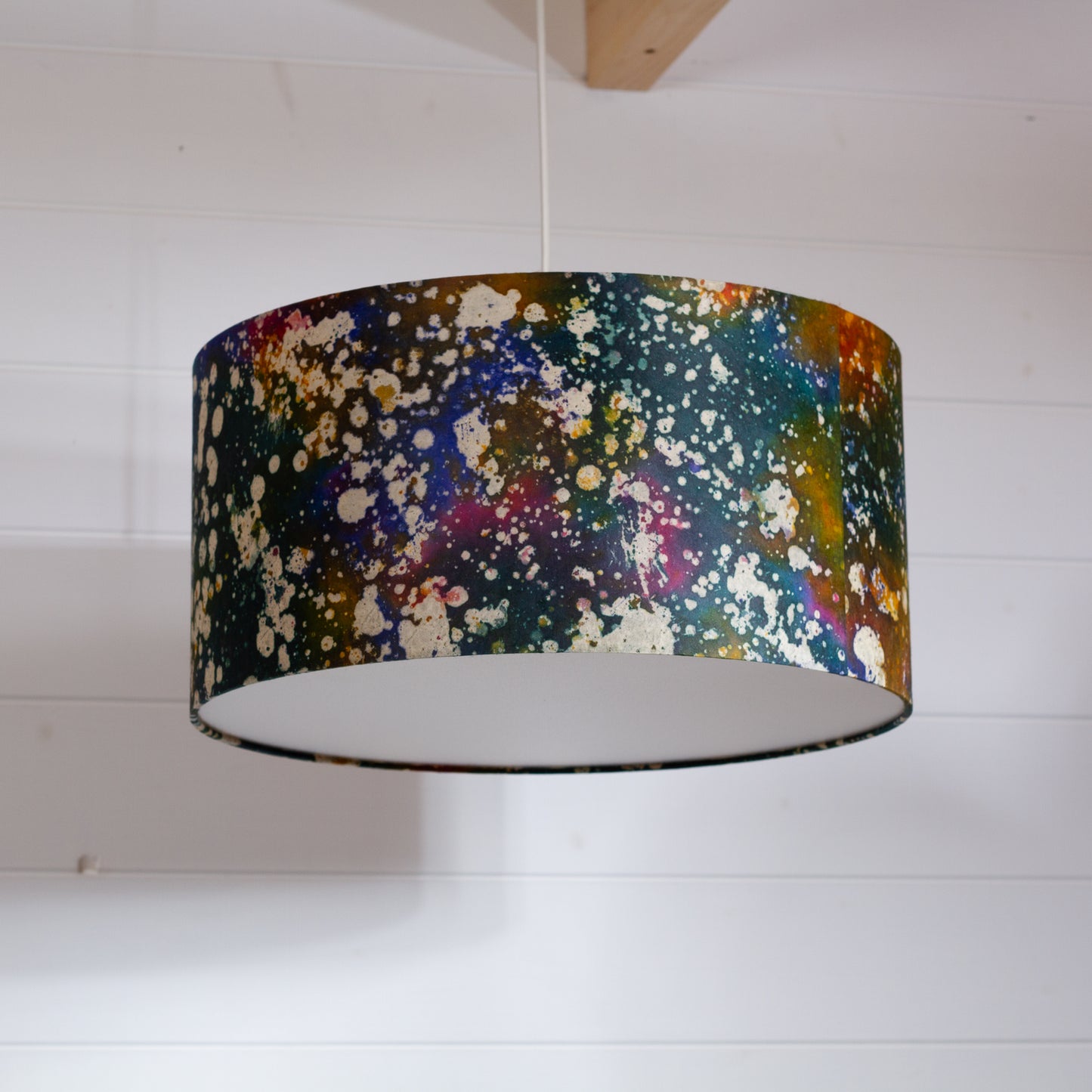 Drum Lamp Shade - B109 ~ Batik Galaxy, 40cm(d) x 20cm(h)