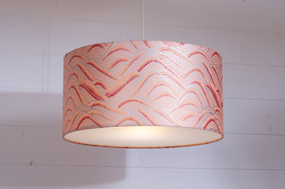 Drum Lamp Shade - W09 ~ Peach Hills, 40cm(d) x 20cm(h)