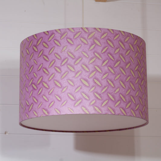 Drum Lamp Shade - B121 ~ Batik Tread Plate Lilac, 40cm(d) x 25cm(h)