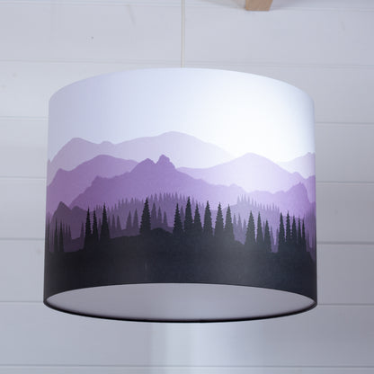 Landscape #4 Print Drum Lamp Shade 40cm(d) x 30cm(h) - Purple (D22)