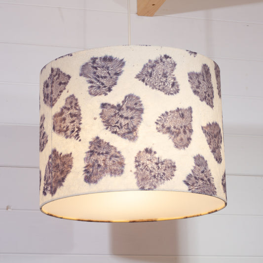 Drum Lamp Shade - B130 ~ Soft Hearts Lavender, 40cm(d) x 30cm(h)