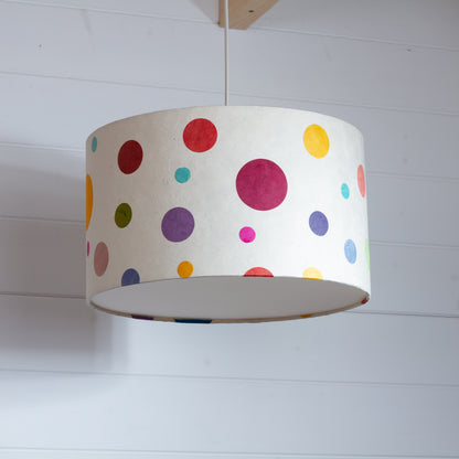 Drum Lamp Shade - P39 ~ Polka Dots, 40cm(d) x 25cm(h)