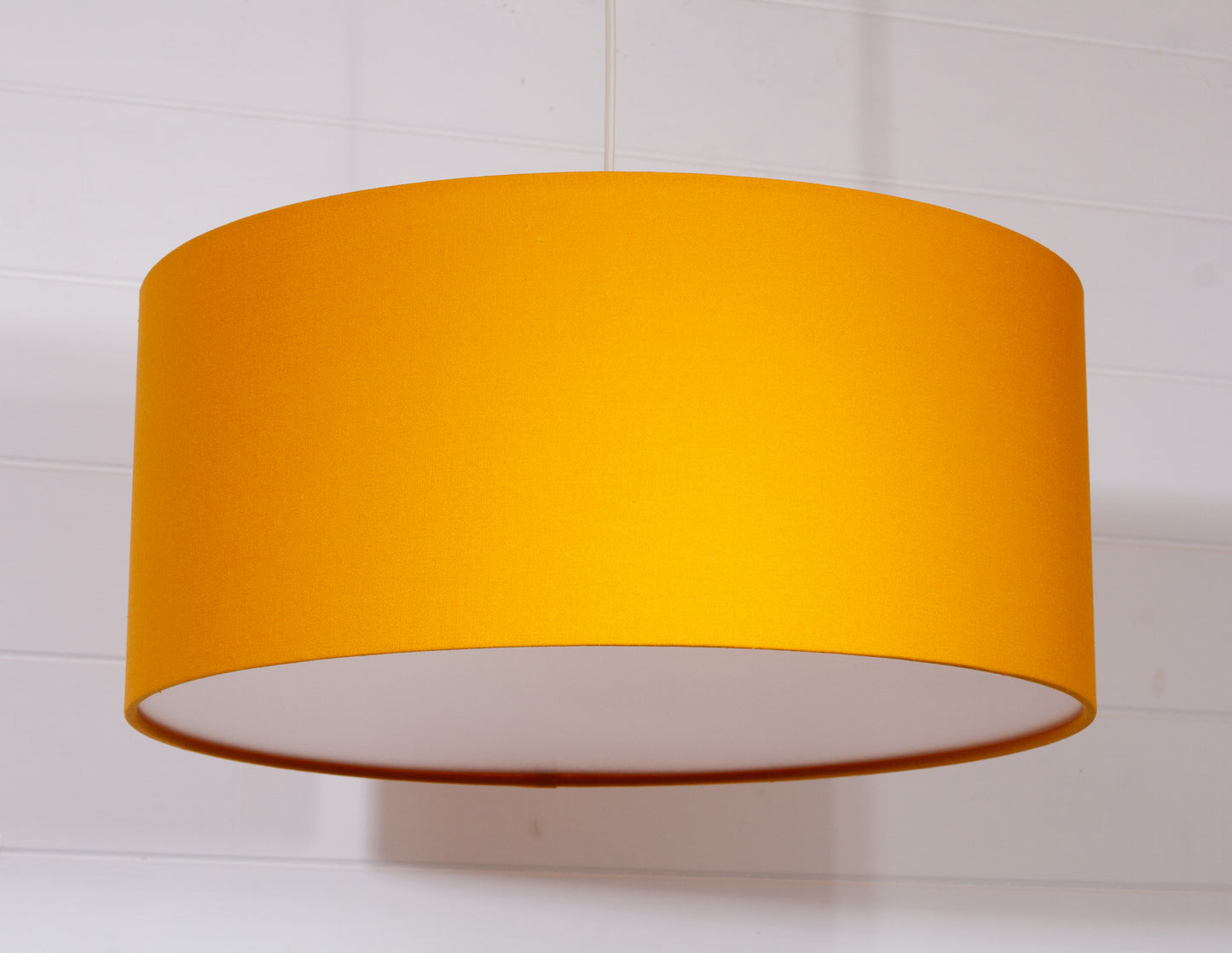 Drum Lamp Shade - F180 ~ Yellow Ochre, 45cm(d) x 20cm(h)