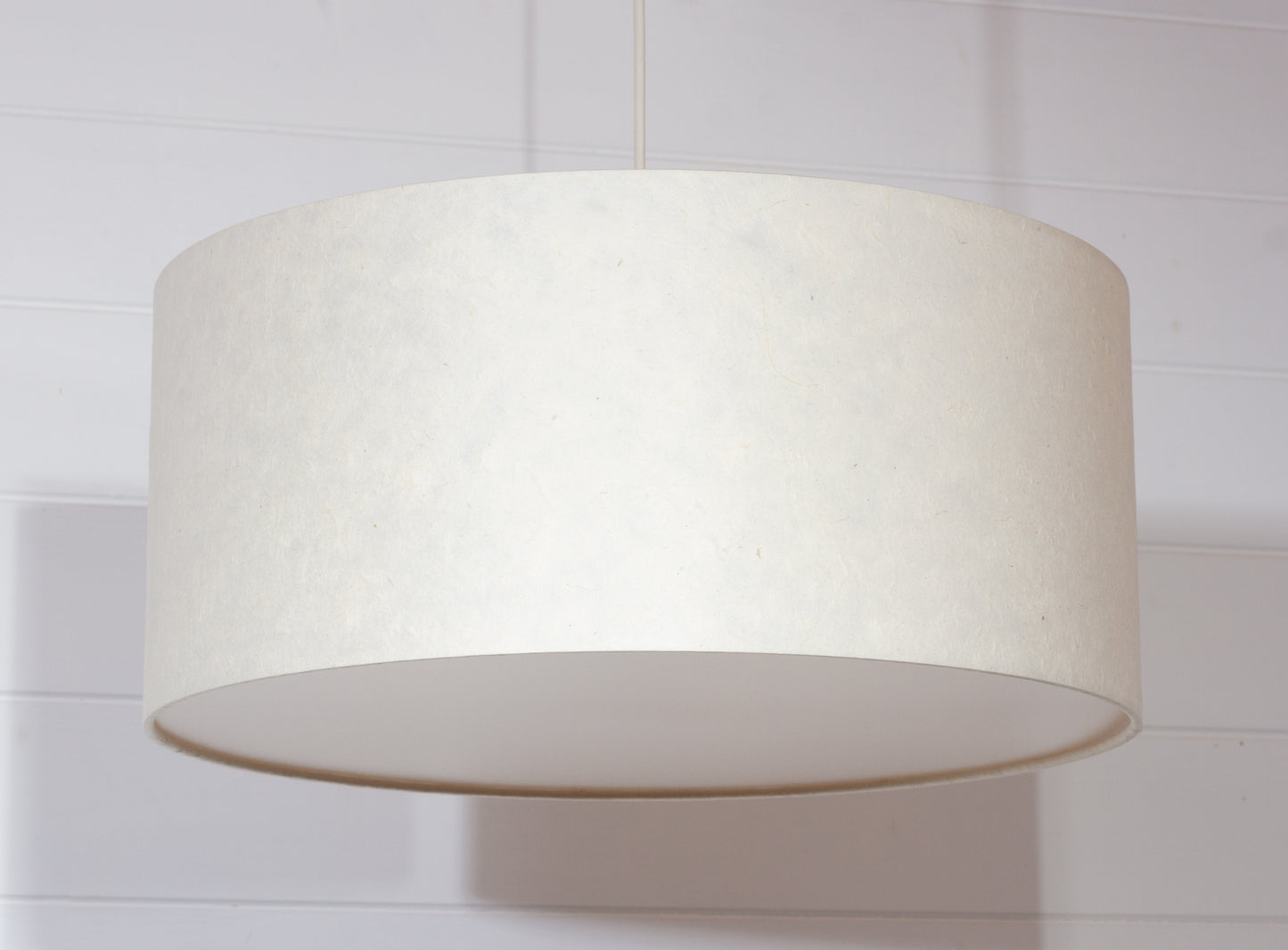 Drum Lamp Shade - P54 Natural Lokta, 45cm(d) x 20cm(h)