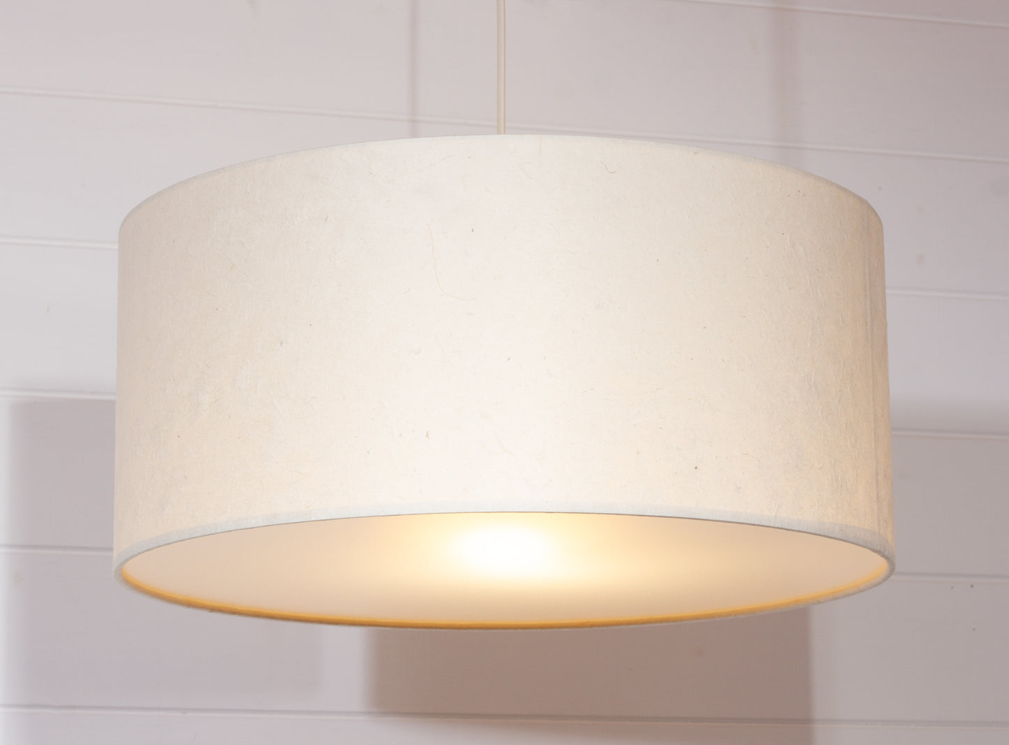 Drum Lamp Shade - P54 Natural Lokta, 45cm(d) x 20cm(h)