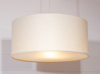 Drum Lamp Shade - P54 Natural Lokta, 45cm(d) x 20cm(h)