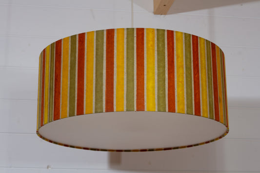 Drum Lamp Shade - P06 - Batik Stripes Autumn, 50cm(d) x 20cm(h)