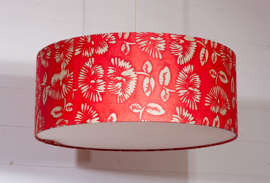 Drum Lamp Shades 50cm(d) x 20cm(h) ~  B118 Batik Peony Red