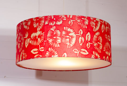 Drum Lamp Shades 50cm(d) x 20cm(h) ~  B118 Batik Peony Red