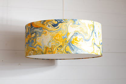 Drum Lamp Shade - B139 ~ Coastline Marble, 50cm(d) x 20cm(h)