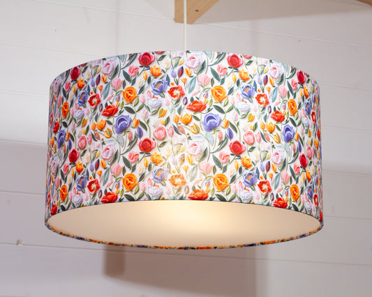 Drum Lamp Shade - F150 ~ Tulip Stems, 50cm(d) x 25cm(h)