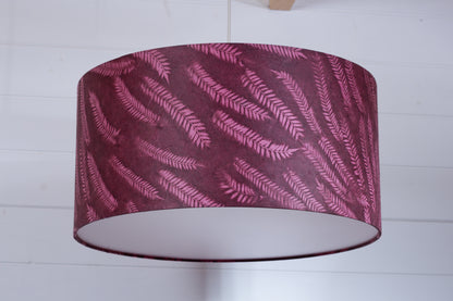 Drum Lamp Shade - P25 - Resistance Dyed Pink Fern, 50cm(d) x 25cm(h)