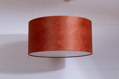 Drum Lamp Shade - P63 - Terracota Lokta, 50cm(d) x 25cm(h)