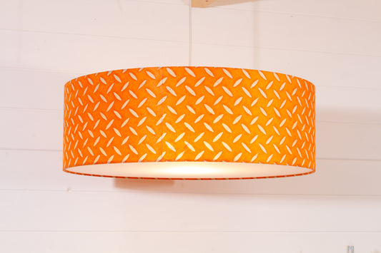 Drum Lamp Shade - P91 - Batik Tread Plate Orange, 60cm(d) x 20cm(h)