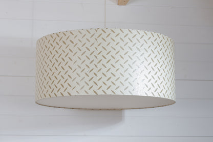 Drum Lamp Shade - P10 - Batik Tread Plate Natural, 70cm(d) x 30cm(h)