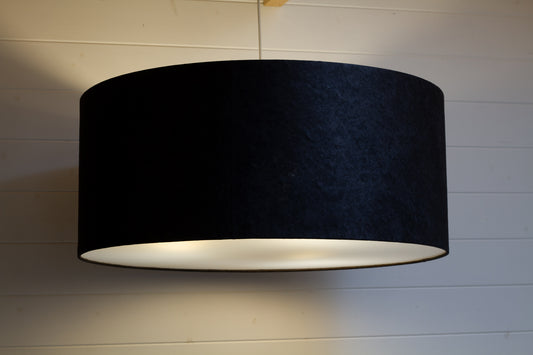 Drum Lamp Shade - P55 - Black Lokta, 70cm(d) x 30cm(h)
