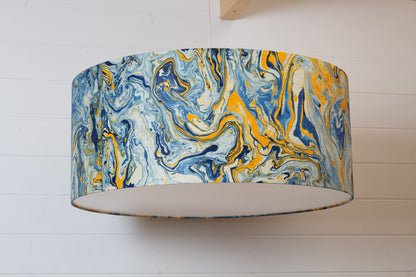 Drum Lamp Shade - B139 ~ Coastline Marble, 70cm(d) x 30cm(h)