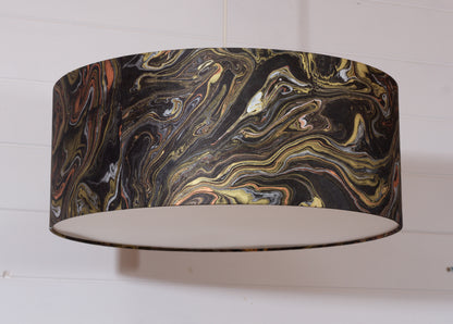 Drum Lamp Shade - B132 ~ Metallic Marble, 50cm(d) x 20cm(h)