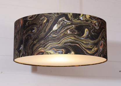 Drum Lamp Shade - B132 ~ Metallic Marble, 50cm(d) x 20cm(h)