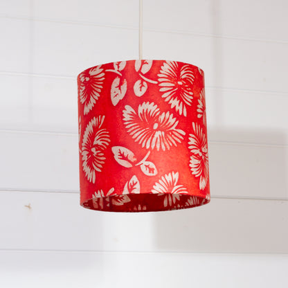 Drum Lamp Shades 20cm(d) x 20cm(h)  B118 ~ Batik Peony Red
