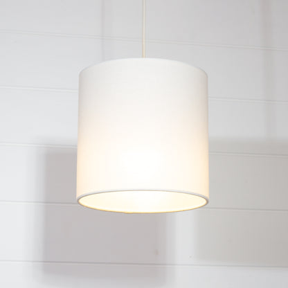 Drum Lamp Shade - F165 ~ Cream Linen, 20cm(d) x 20cm(h)