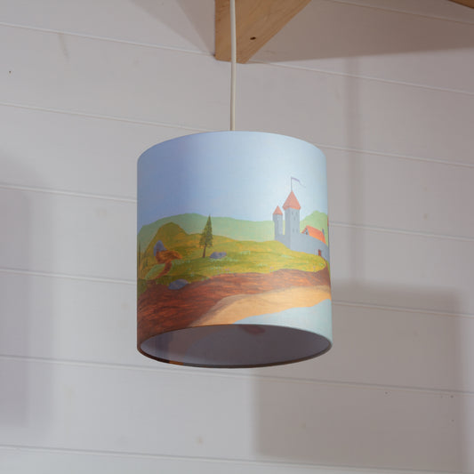 'Home is my Castle' Landscape Print Drum Lamp Shade 20cm(d) x 20cm(h)