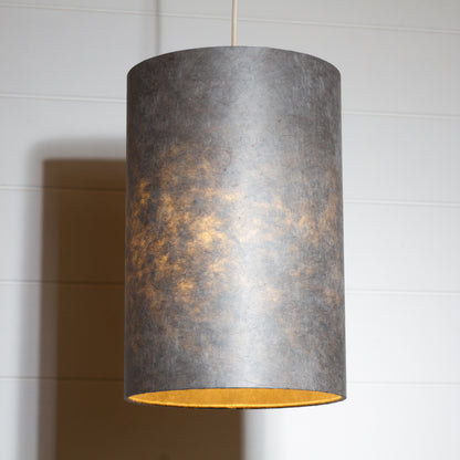 Drum Lamp Shade - P53 - Pewter Grey, 20cm(d) x 30cm(h)