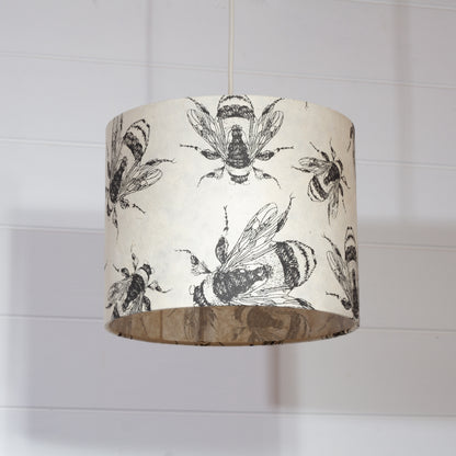 Drum Lamp Shade - P42 - Bees Screen Print, 25cm x 20cm