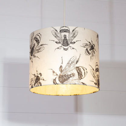 Drum Lamp Shade - P42 - Bees Screen Print, 25cm x 20cm