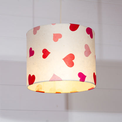 Drum Lamp Shade - P82 - Hearts, 25cm x 20cm