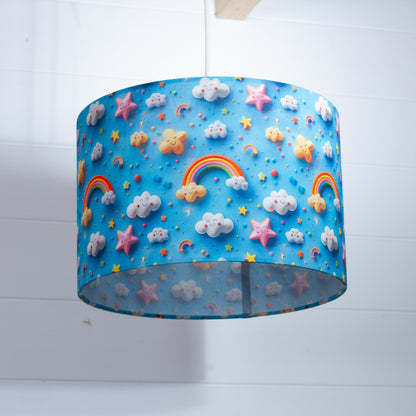 Drum Lamp Shades F140 ~ Happy Clouds Fabric