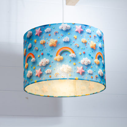 Drum Lamp Shades F140 ~ Happy Clouds Fabric