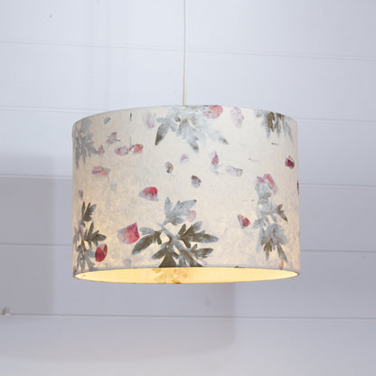 Drum Lamp Shade - B142 ~ Leaves and Flowers, 30cm(d) x 20cm(h)