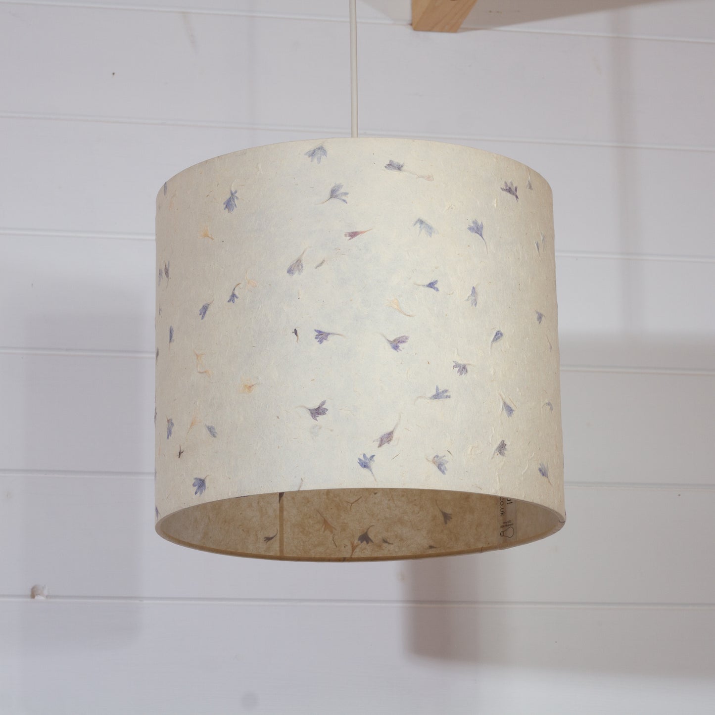 Drum Lamp Shade - P34 - Cornflower Petals, 30cm(d) x 25cm(h)