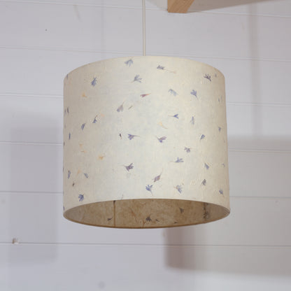 Drum Lamp Shade - P34 - Cornflower Petals, 30cm(d) x 25cm(h)