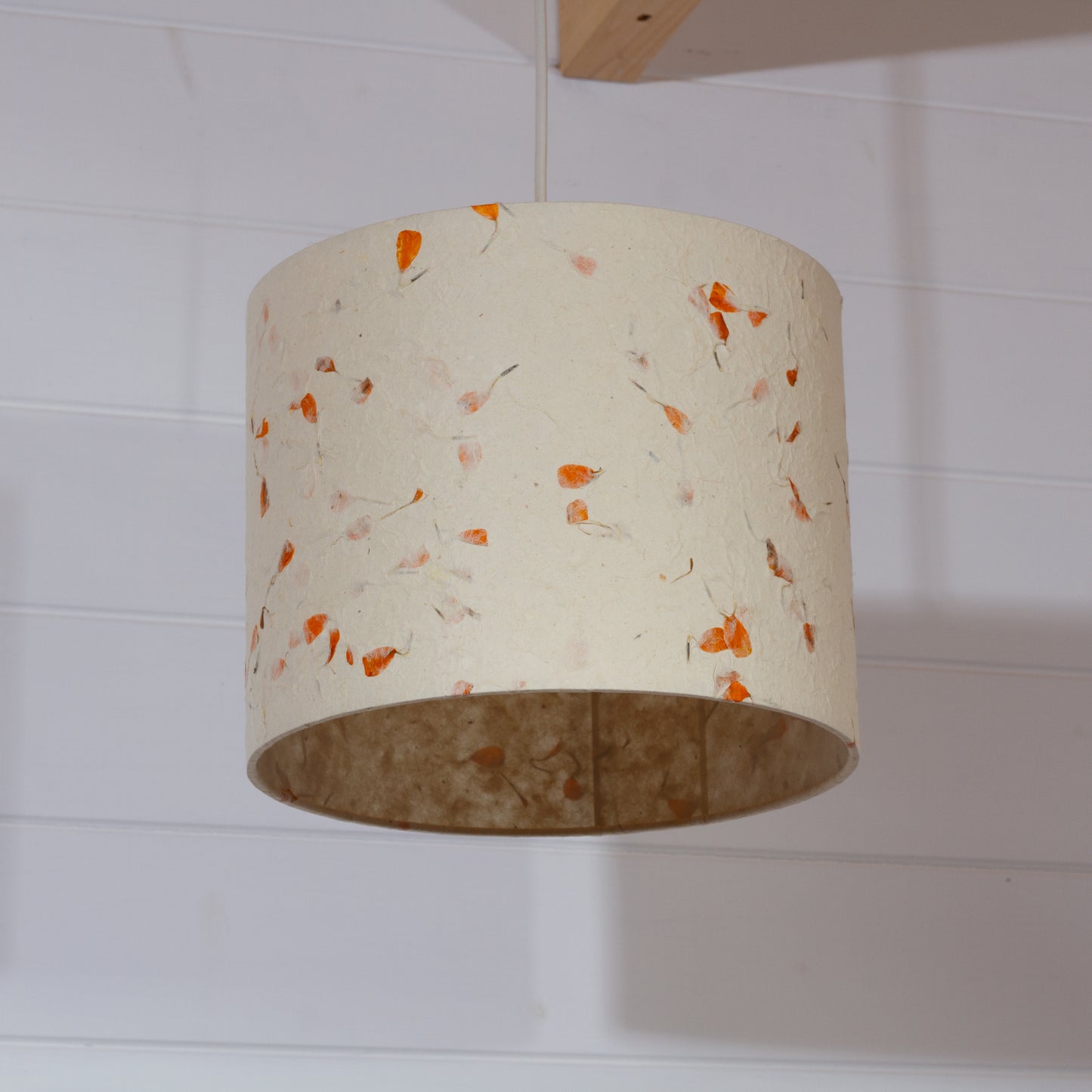 Drum Lamp Shade - P32 - Marigold Petals, 30cm(d) x 25cm(h)