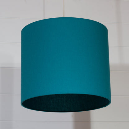 Drum Lamp Shade - F185 ~ Teal Linen Fabric, 30cm(d) x 25cm(h)